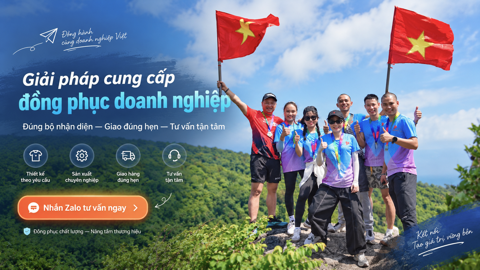 DENIMST — Giải pháp cung cấp đồng phục doanh nghiệp. Đúng bộ nhận diện — Giao đúng hẹn — Tư vấn tận tâm.